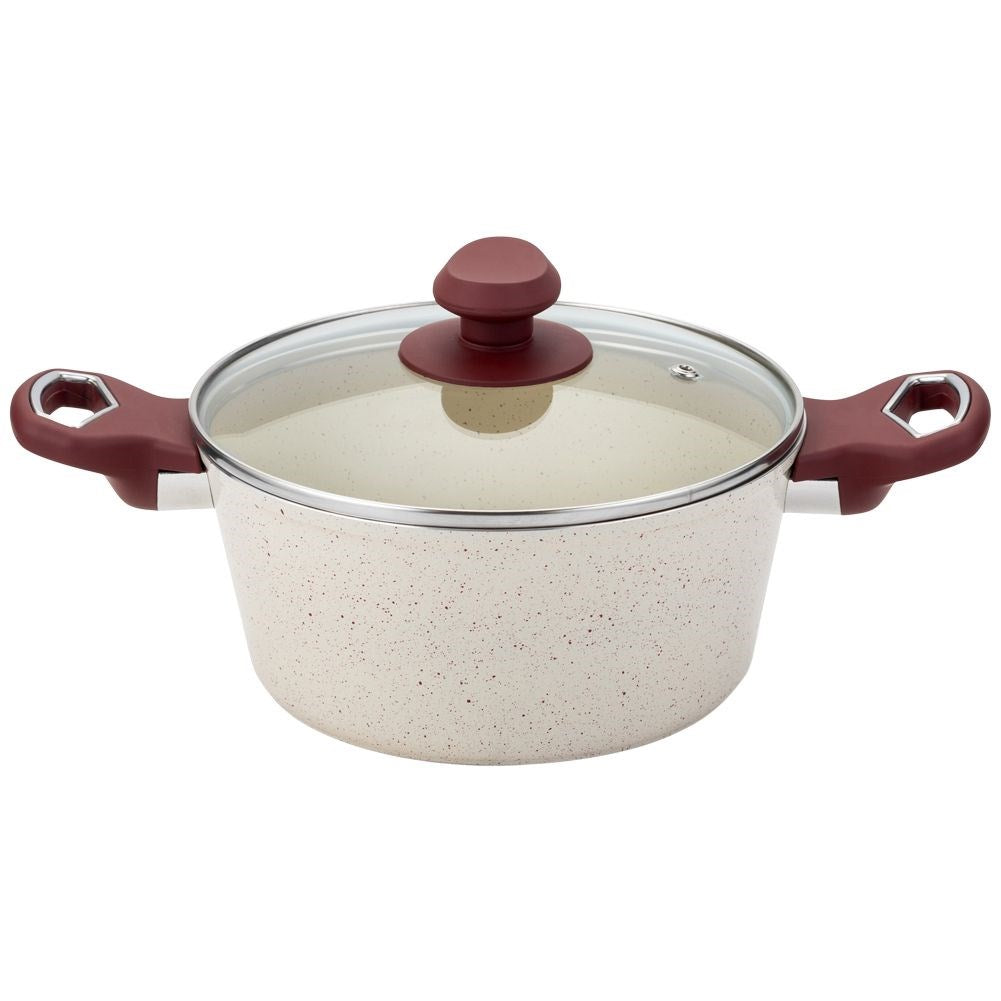 Granite pot with glass lid TERRESTRIAL 20 cm, 2.4 l