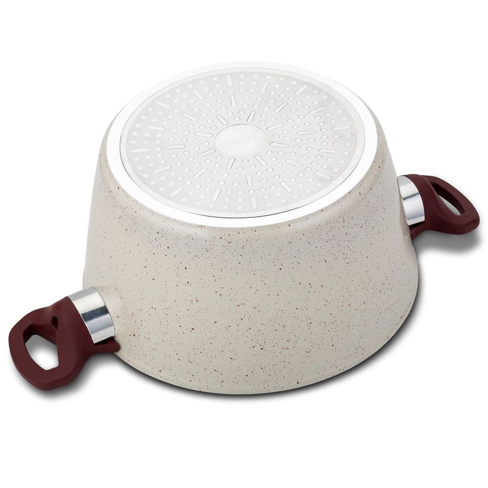 Granite pot with glass lid TERRESTRIAL 24 cm, 4.8 l