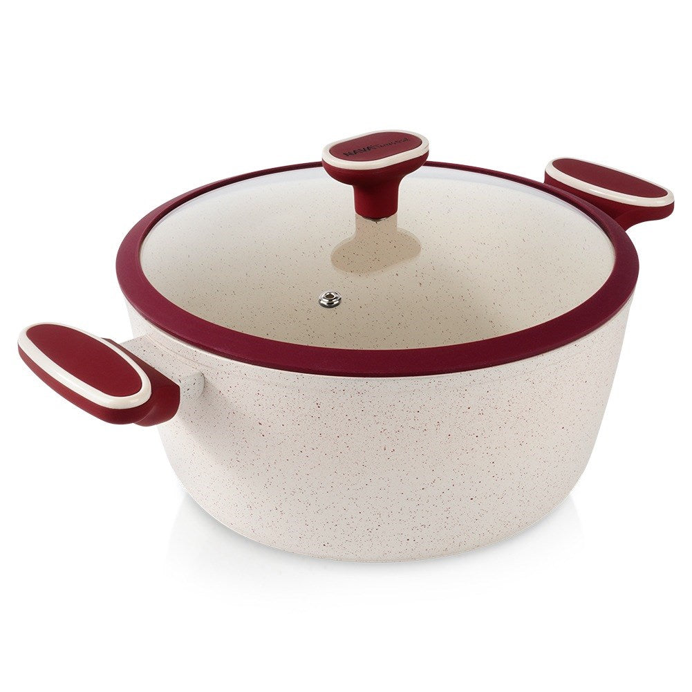 Granite pot with glass lid TERRESTRIAL 26 cm, 5.2 l