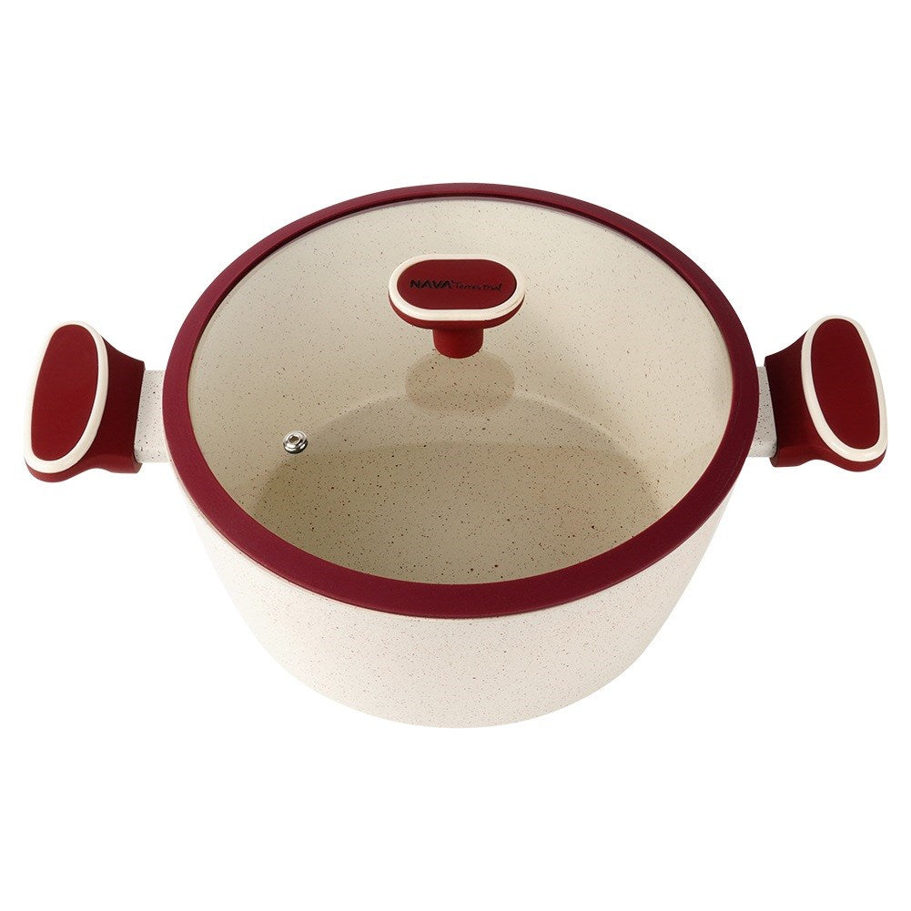 Granite pot with glass lid TERRESTRIAL 26 cm, 5.2 l