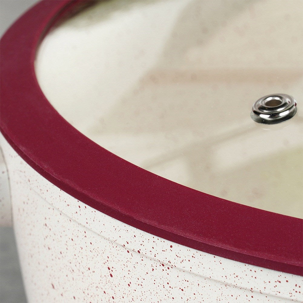 Granite pot with glass lid TERRESTRIAL 26 cm, 5.2 l