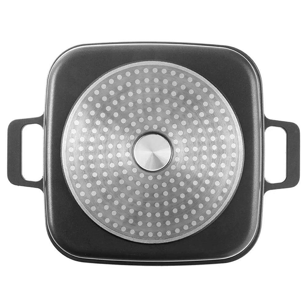 Granite pot with glass lid, grill pan, basket GRANDE 2+4 l, 4 pcs.