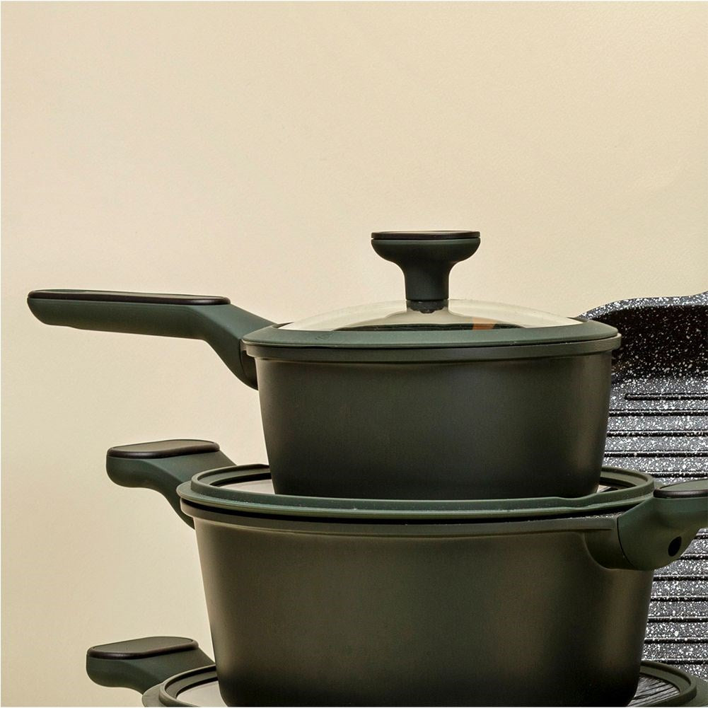 Granite saucepan with glass lid IMPERIAL 18 cm, 1.8 l