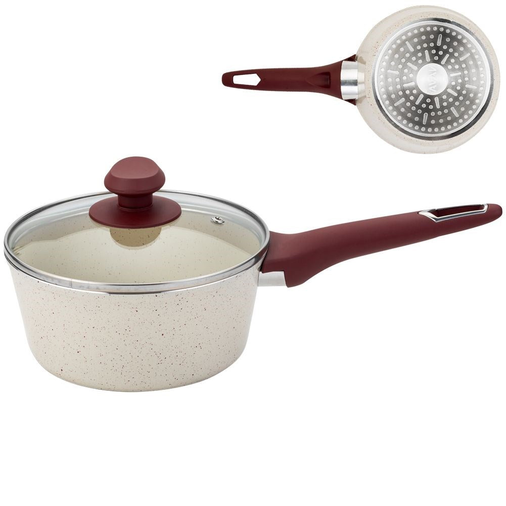 Granite saucepan with glass lid TERRESTRIAL 18 cm, 1.7 l