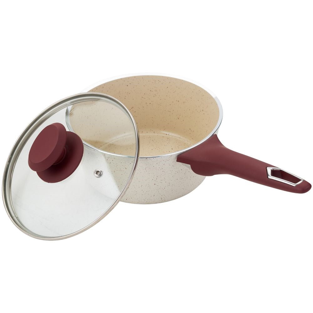 Granite saucepan with glass lid TERRESTRIAL 18 cm, 1.7 l