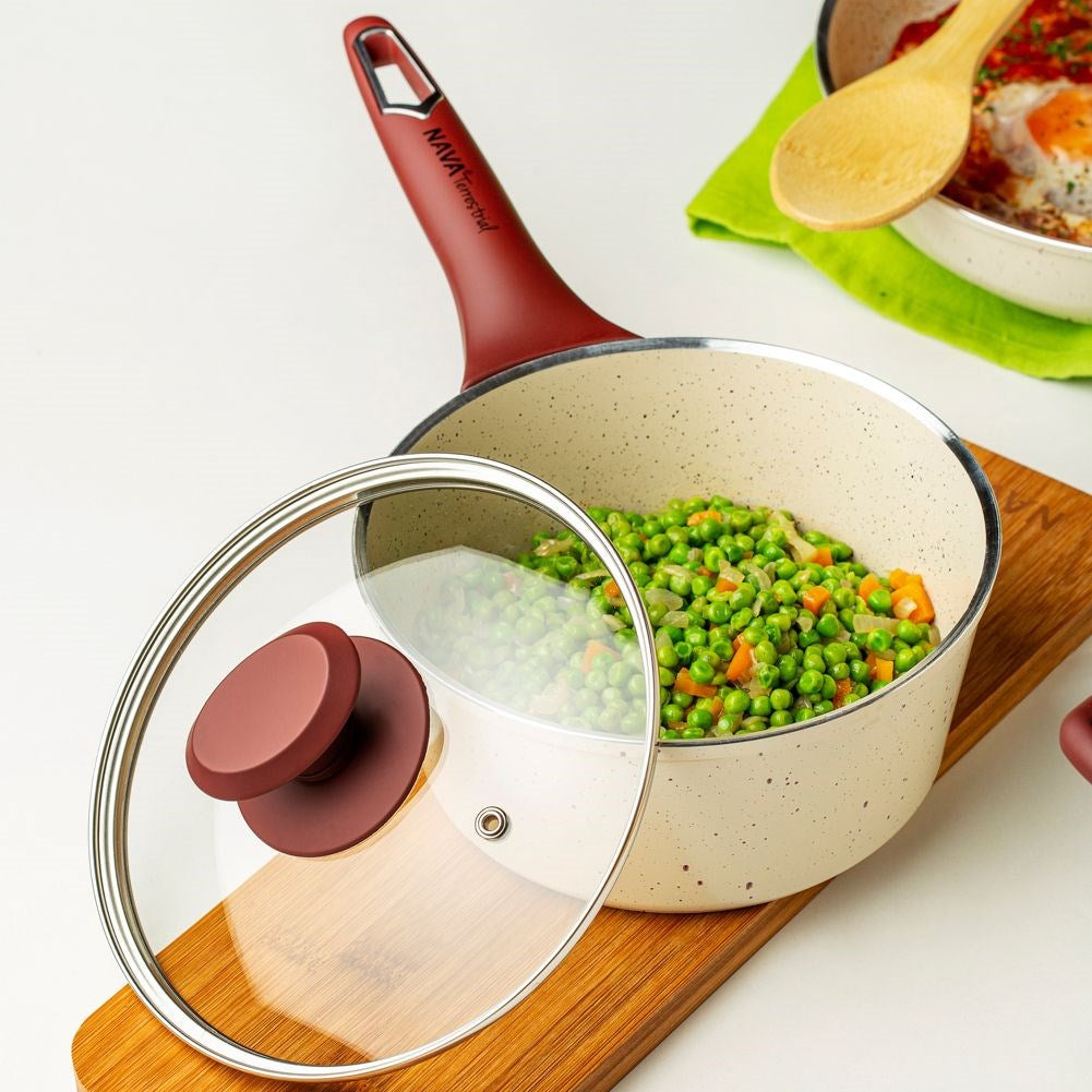 Granite saucepan with glass lid TERRESTRIAL 18 cm, 1.7 l
