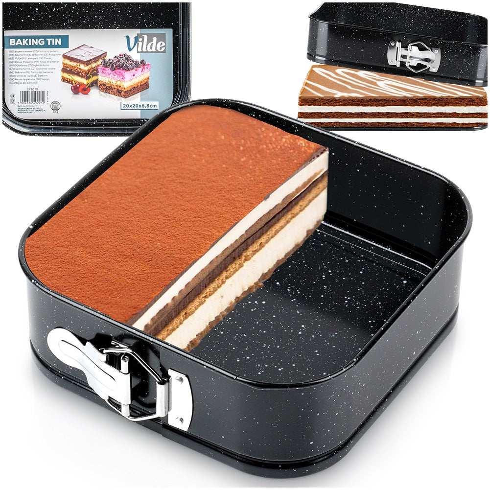 Granite stretchable baking tin 20x20x6.8 cm