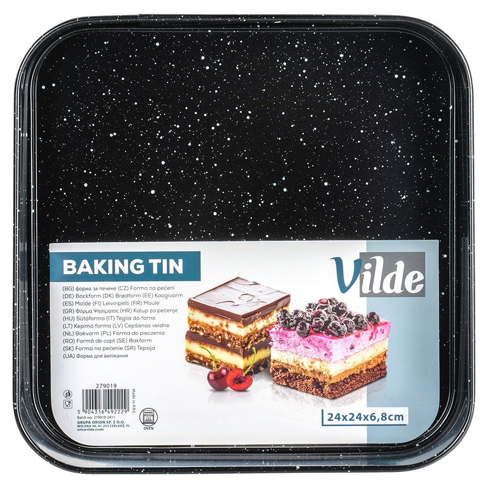 Granite stretchable baking tin 24x24x6.8 cm