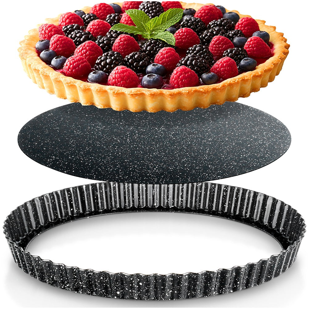 Granite tart pan with removable bottom 28x3 cm