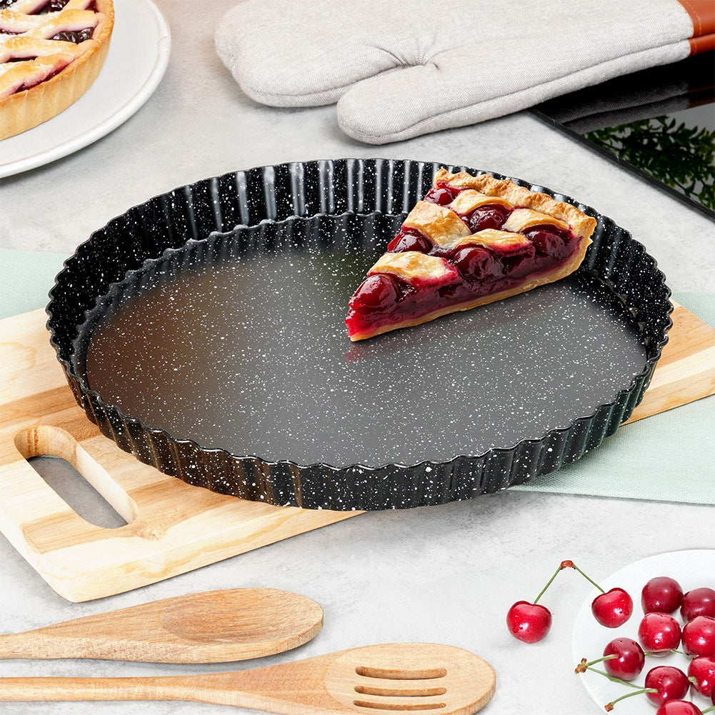 Granite tart pan with removable bottom 28x3 cm