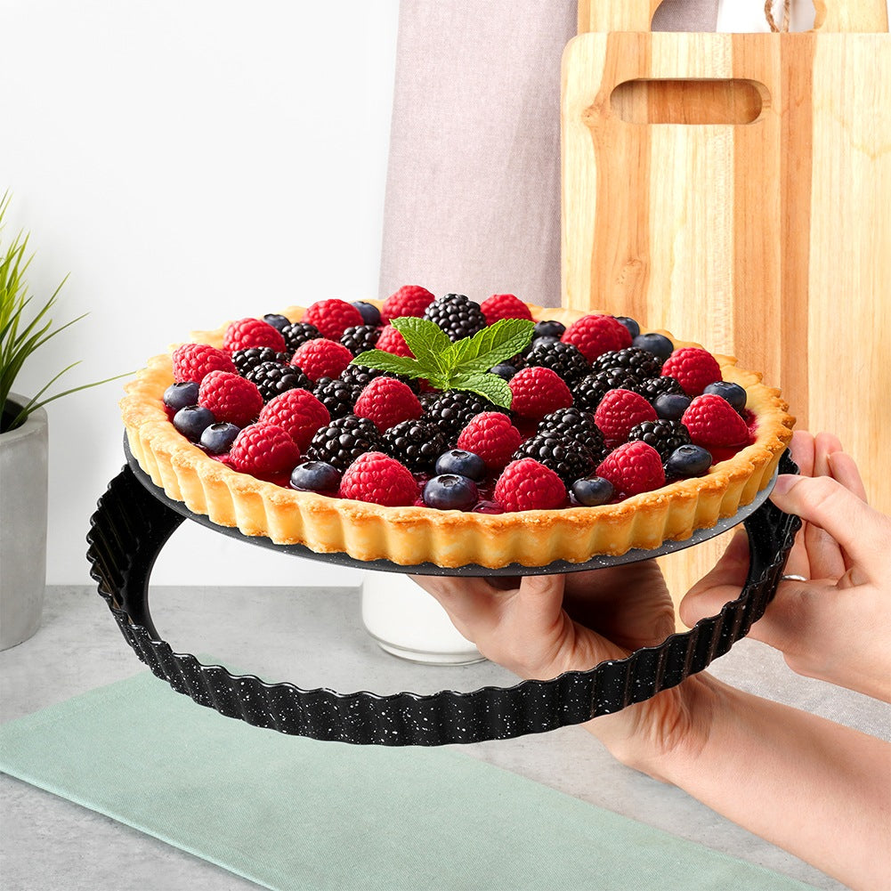 Granite tart pan with removable bottom 28x3 cm