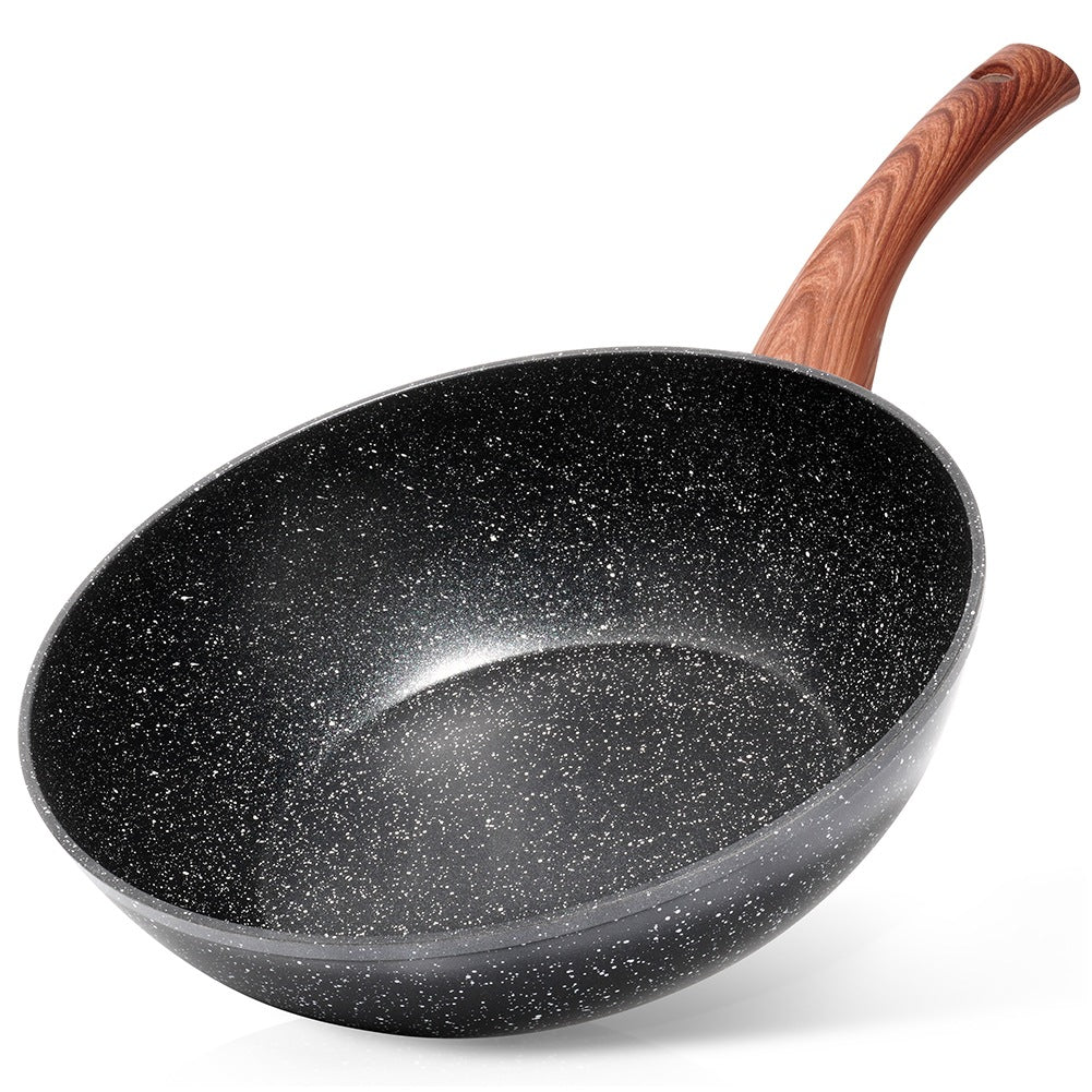 Granite wok pan BLACK&WOOD 28 cm