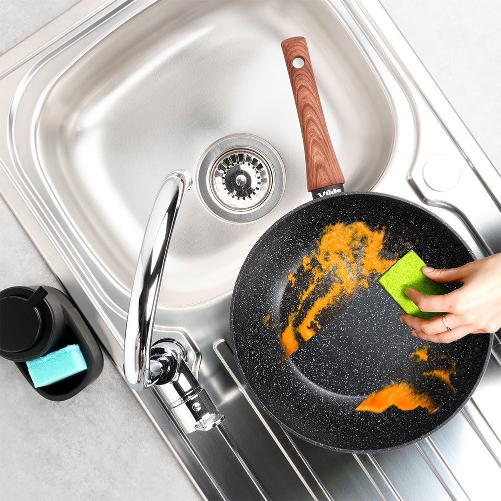 Granite wok pan BLACK&WOOD 28 cm