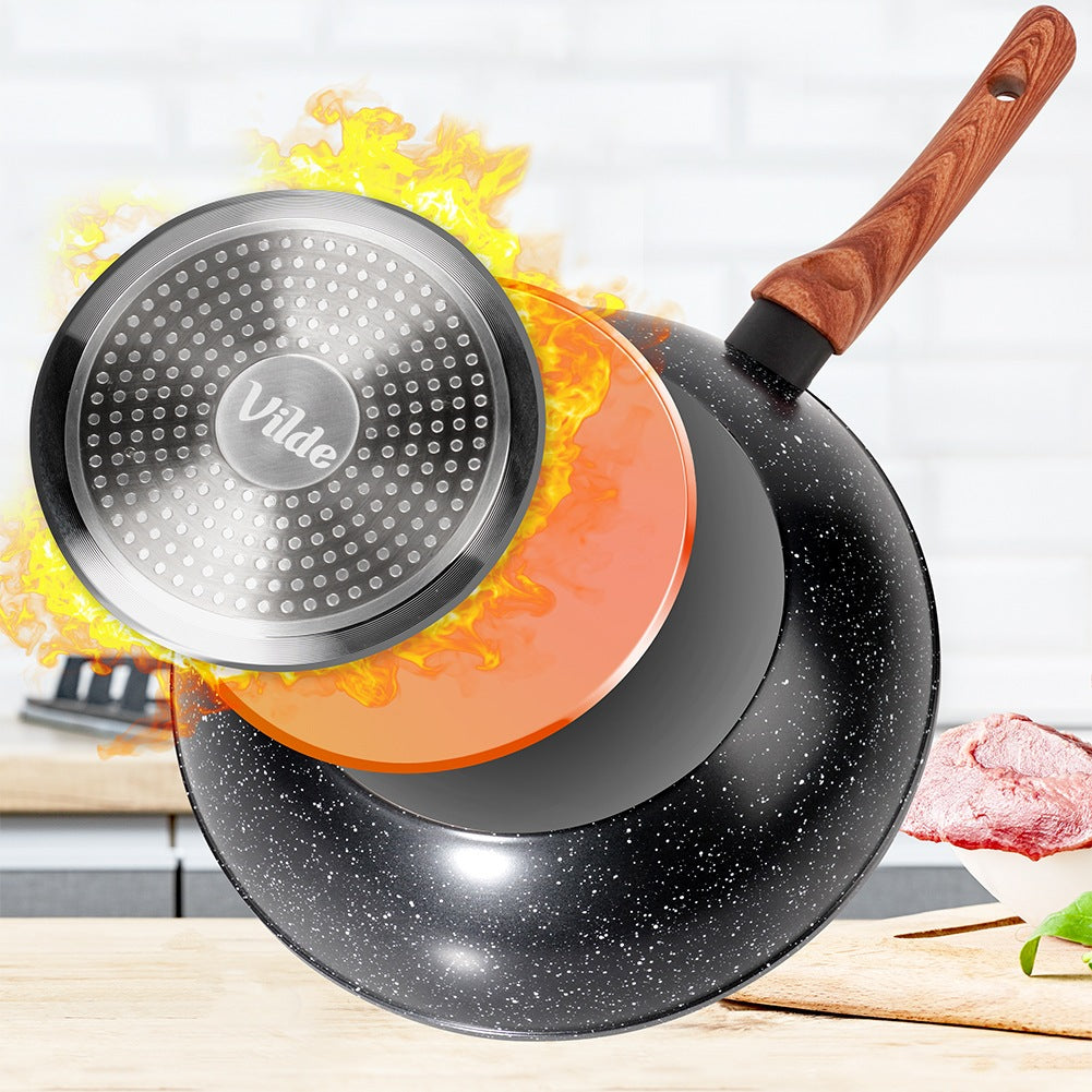 Granite wok pan BLACK&WOOD 28 cm