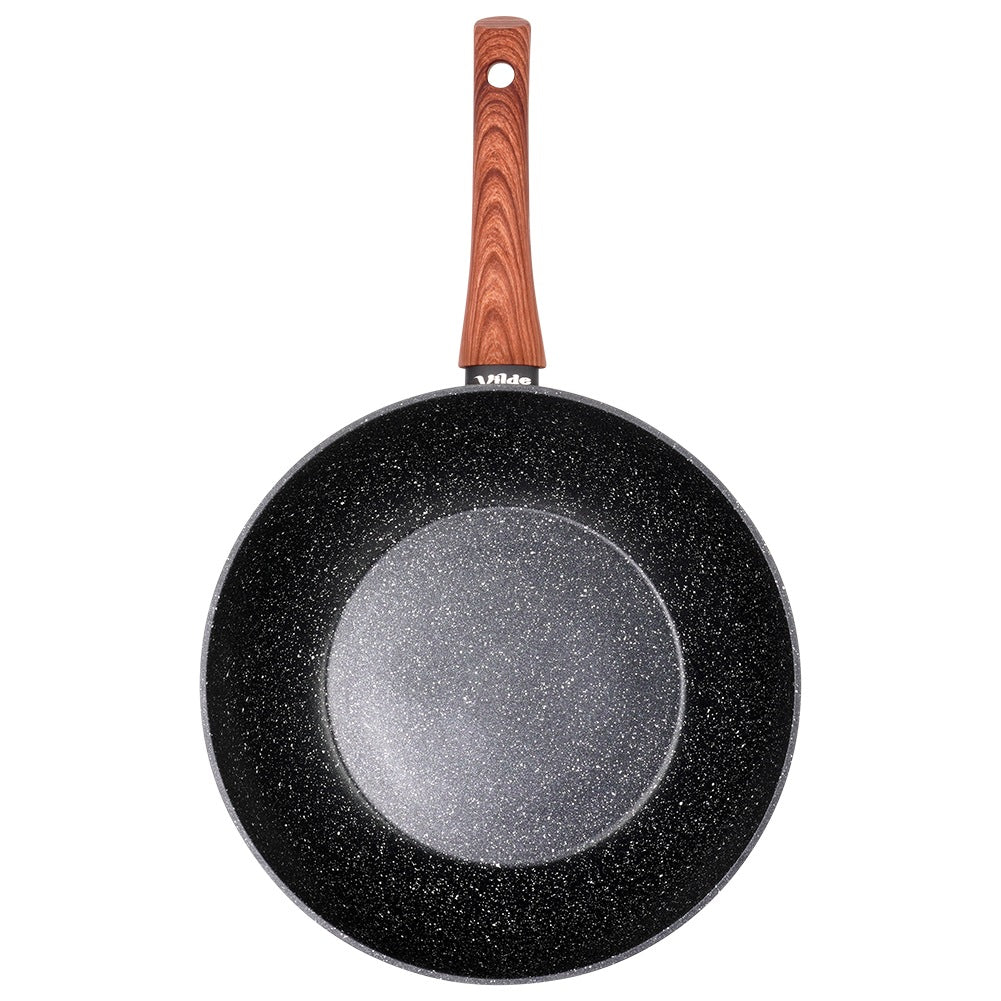 Granite wok pan BLACK&WOOD 28 cm