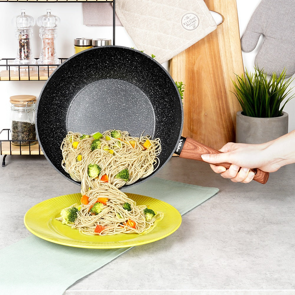 Granite wok pan BLACK&WOOD 28 cm