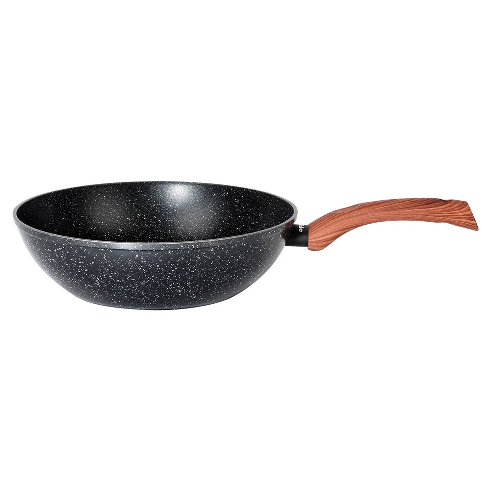 Granite wok pan BLACK&WOOD 28 cm