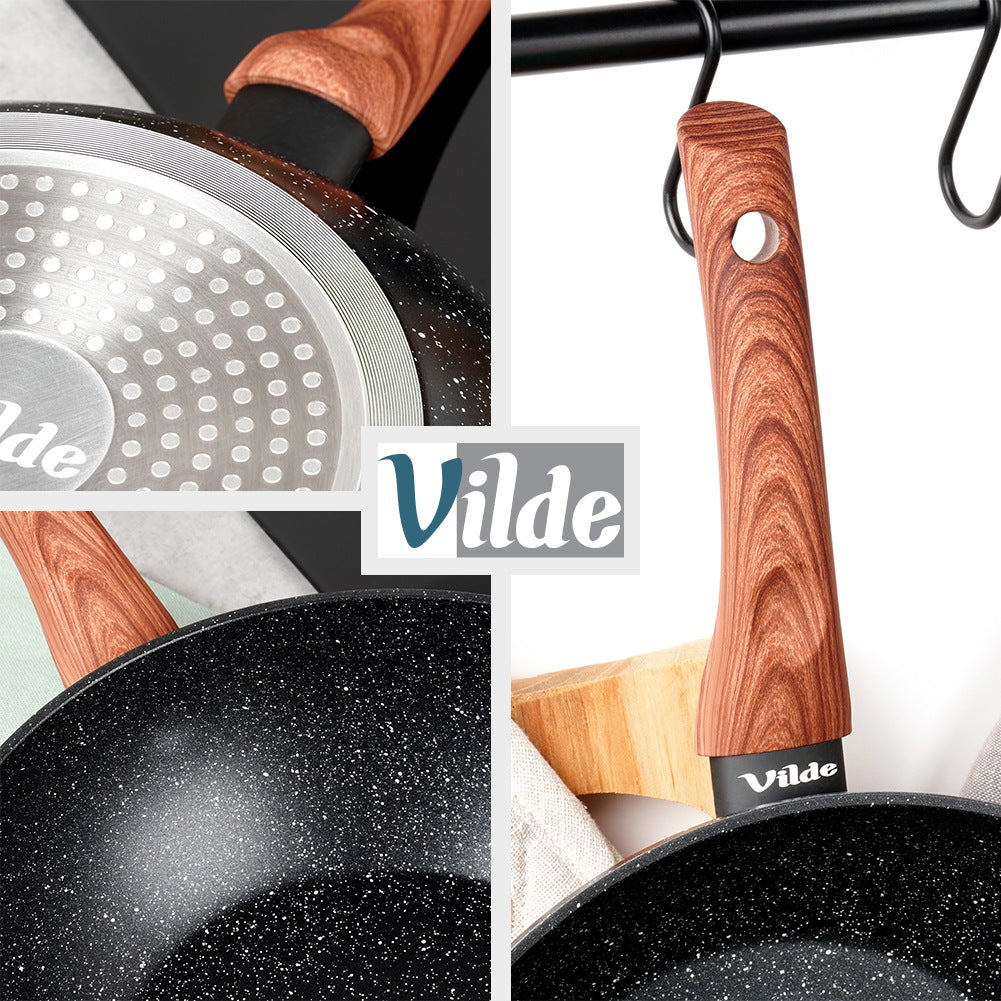 Granite wok pan BLACK&WOOD 28 cm