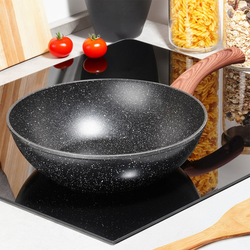 Granite wok pan BLACK&WOOD 28 cm