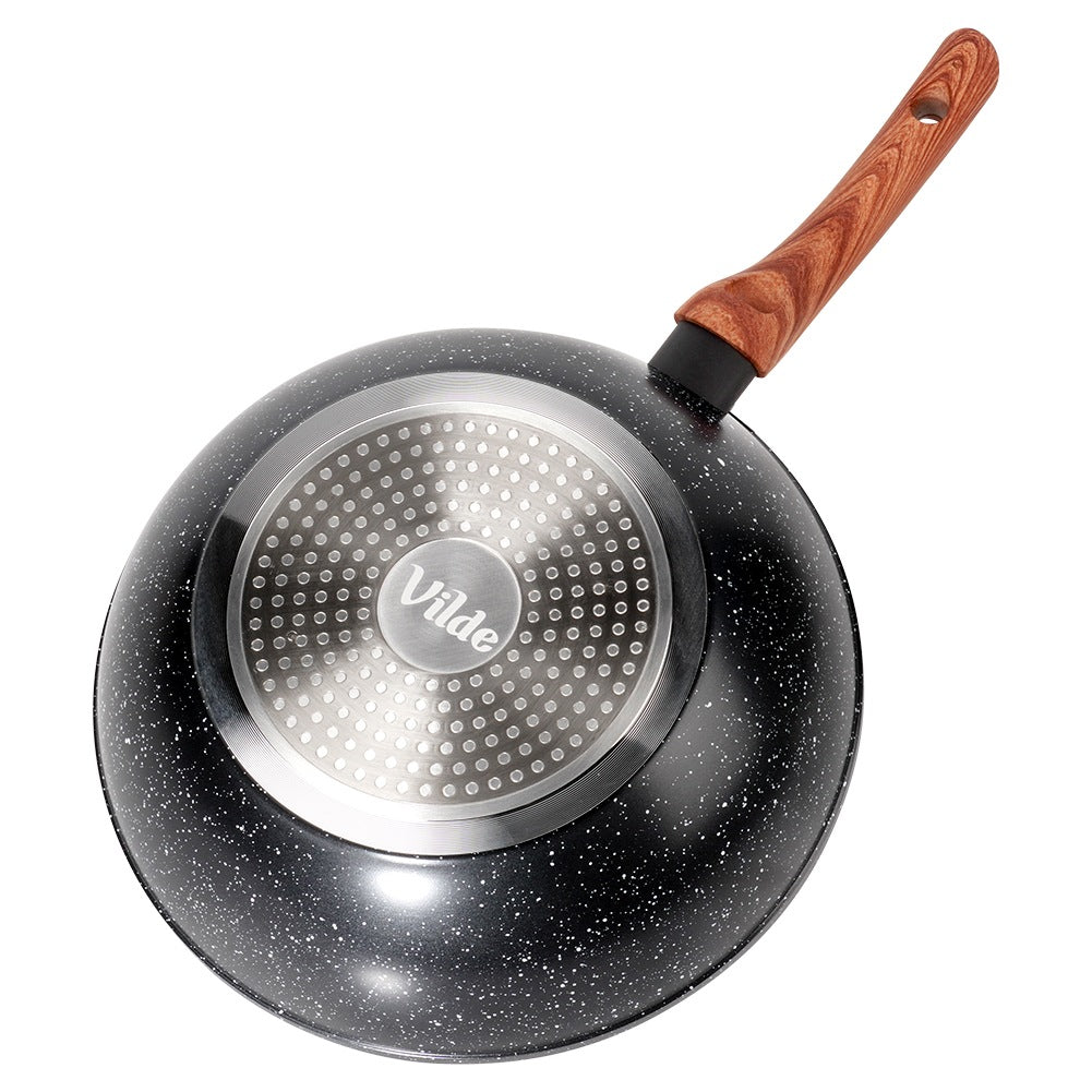 Granite wok pan BLACK&WOOD 28 cm
