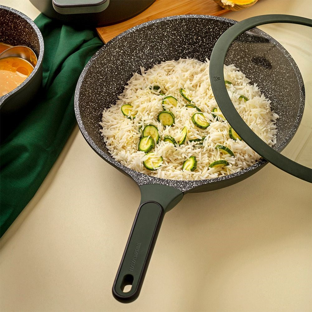 Granite wok pan with glass lid IMPERIAL 28 cm, 3.5 l