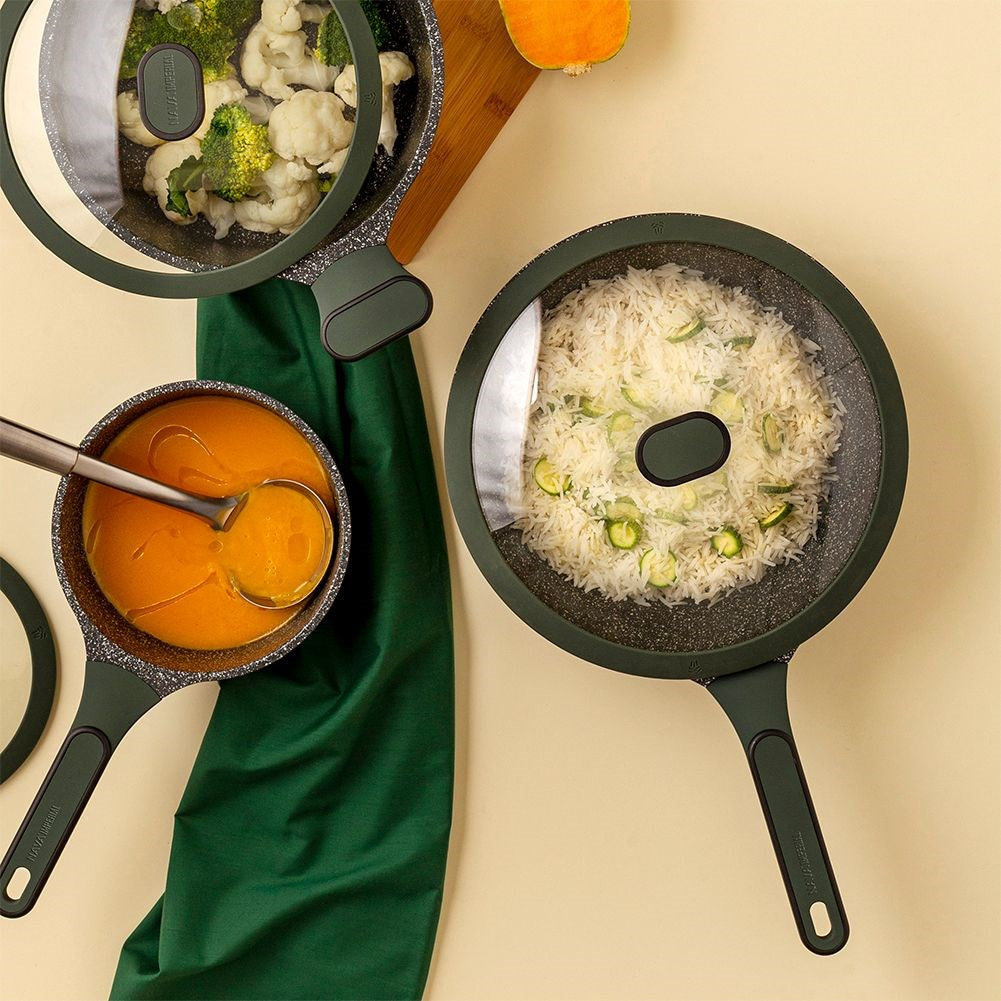 Granite wok pan with glass lid IMPERIAL 28 cm, 3.5 l