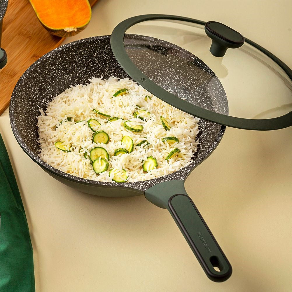 Granite wok pan with glass lid IMPERIAL 28 cm, 3.5 l