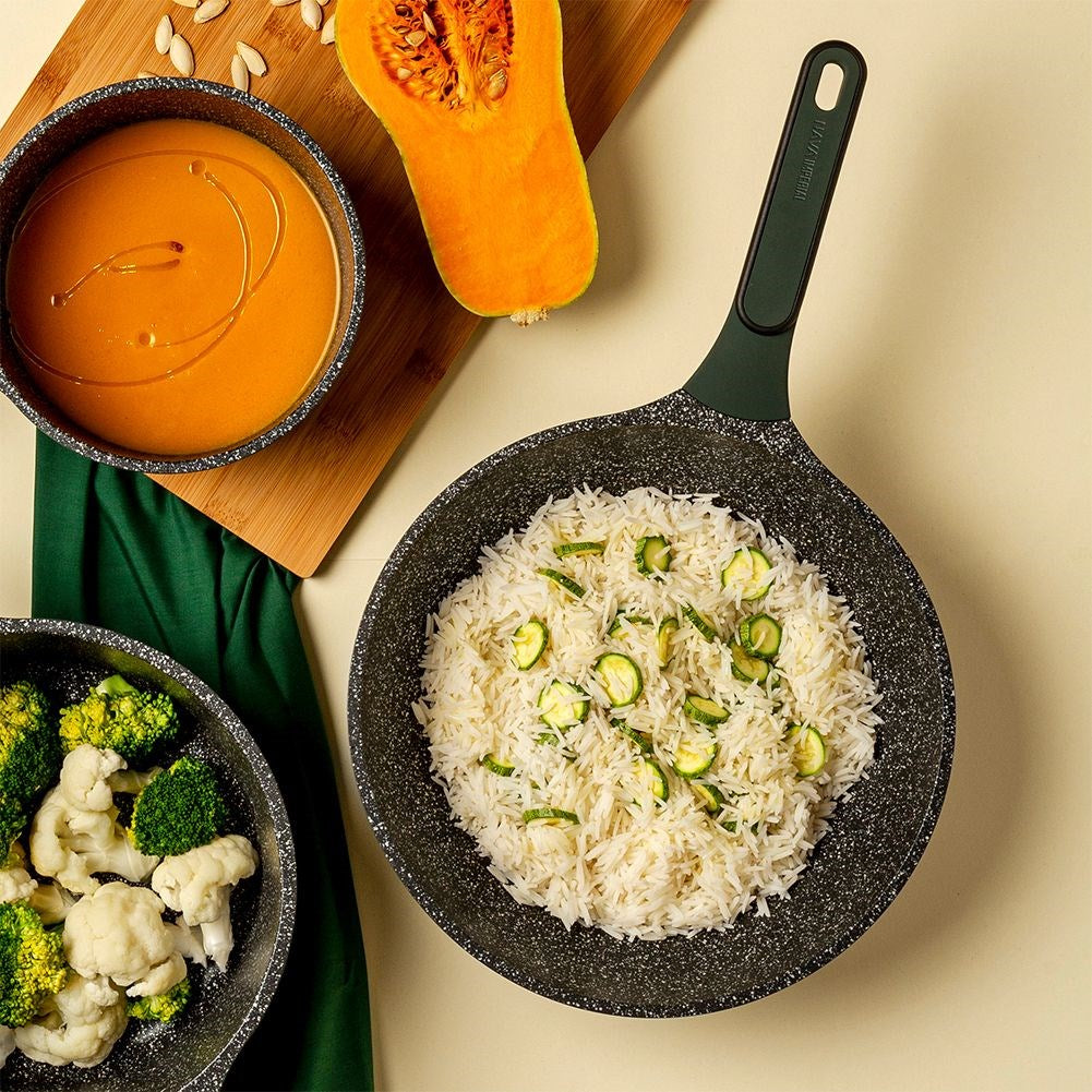 Granite wok pan with glass lid IMPERIAL 28 cm, 3.5 l