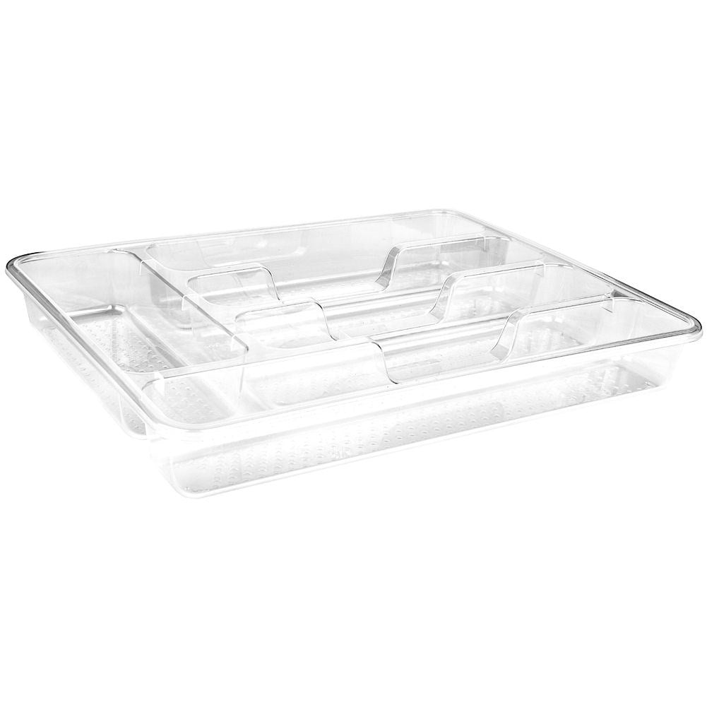 Graphite Gray Cutlery Box with 5 Compartments for Drawer