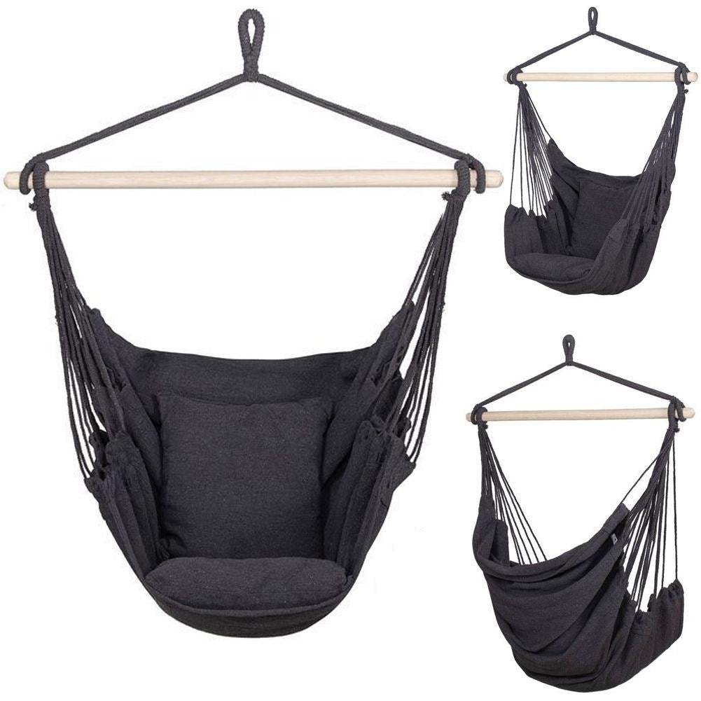 Graphite colored Brazilian hanging chair for home and garden