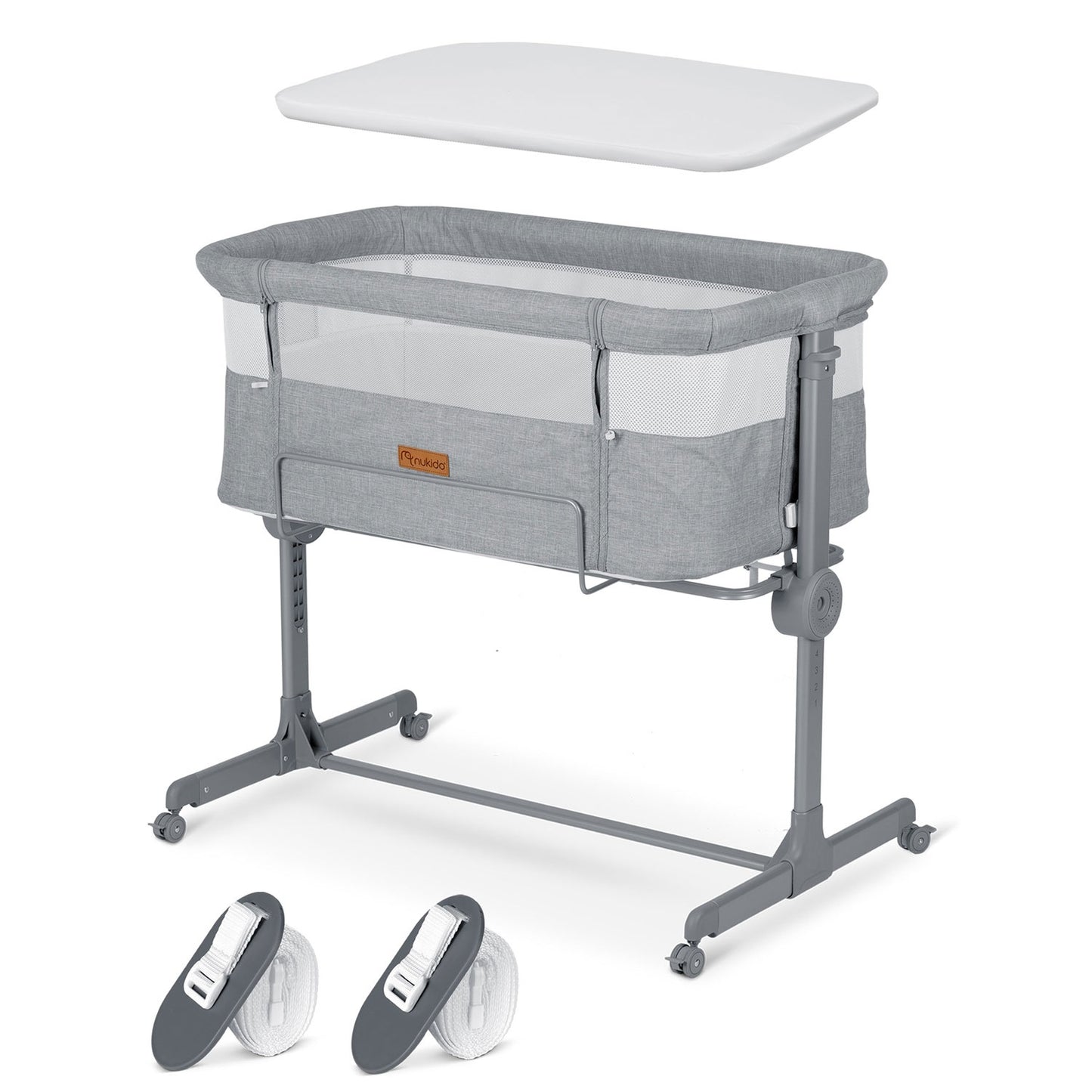 Gray Baby bed NK-243 with side function