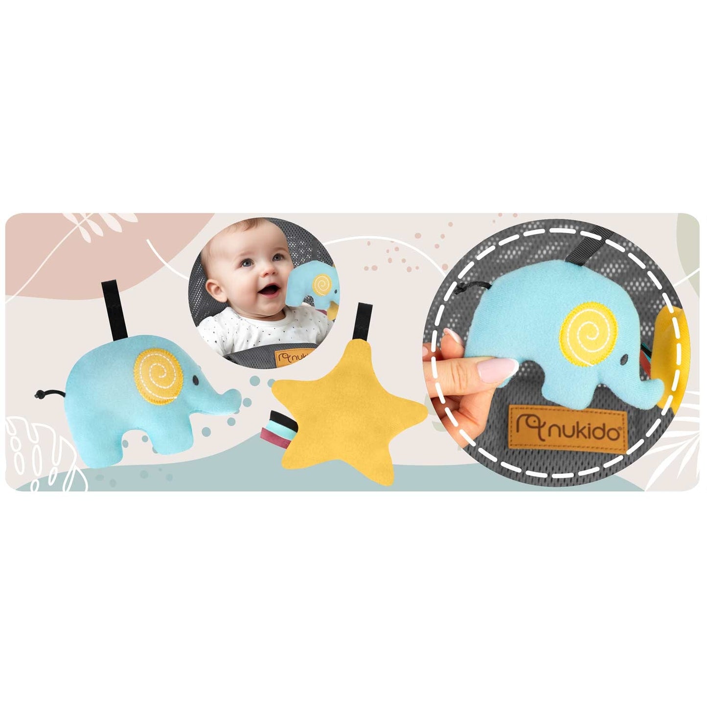 Gray Babysitter with Swing function and Toys NK-52 Nukido
