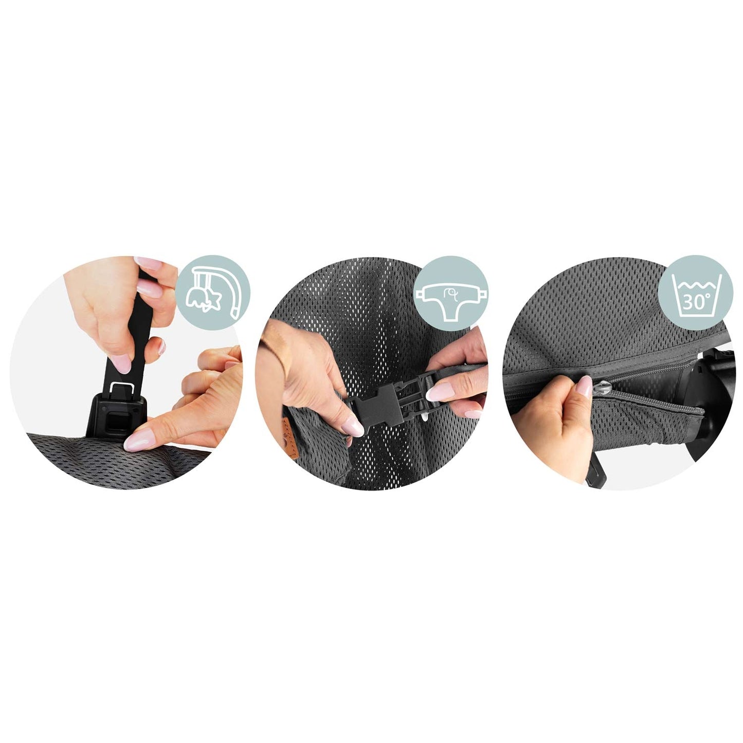 Gray Babysitter with Swing function and Toys NK-52 Nukido