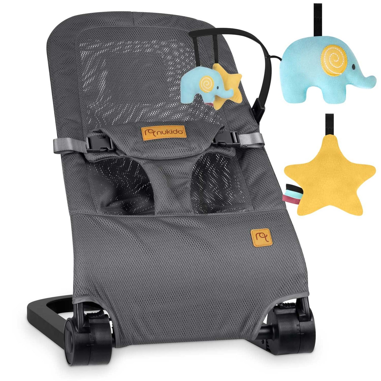 Gray Babysitter with Swing function and Toys NK-52 Nukido