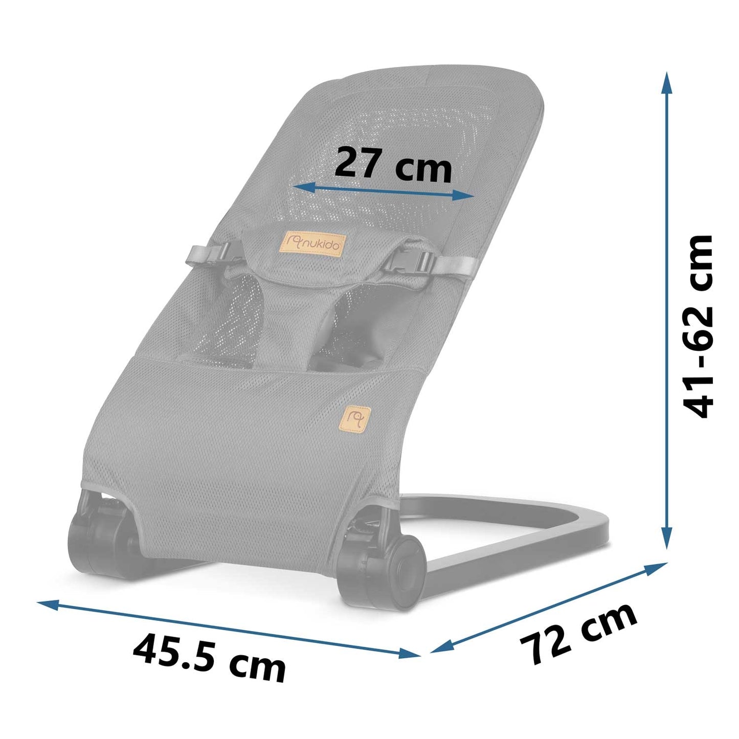 Gray Babysitter with Swing function and Toys NK-52 Nukido