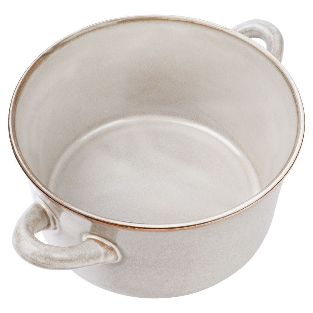 Gray Ceramic Bowl with Handle - Perfect for Meals