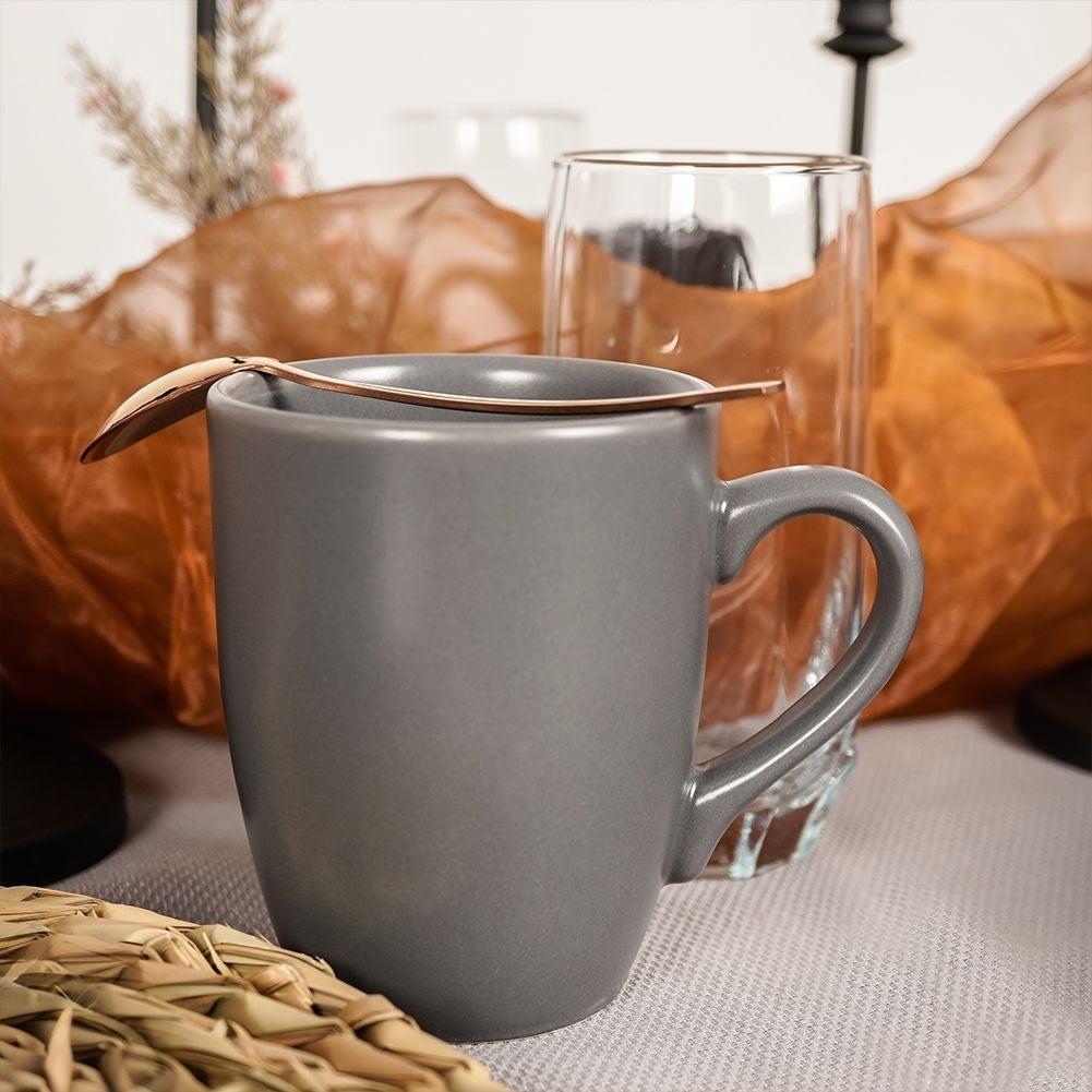Gray Ceramic Cup for Coffee, Tea and Drinks - Stylish and Practical