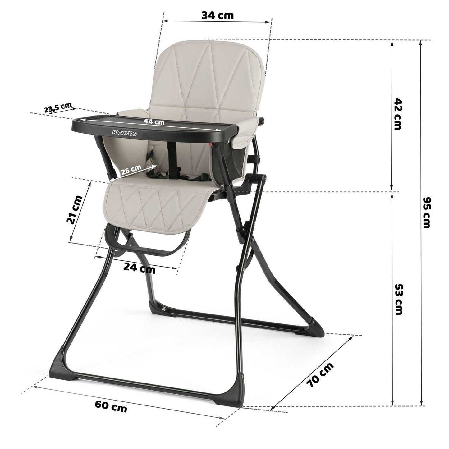 Gray Dining Chair for Children Nuco