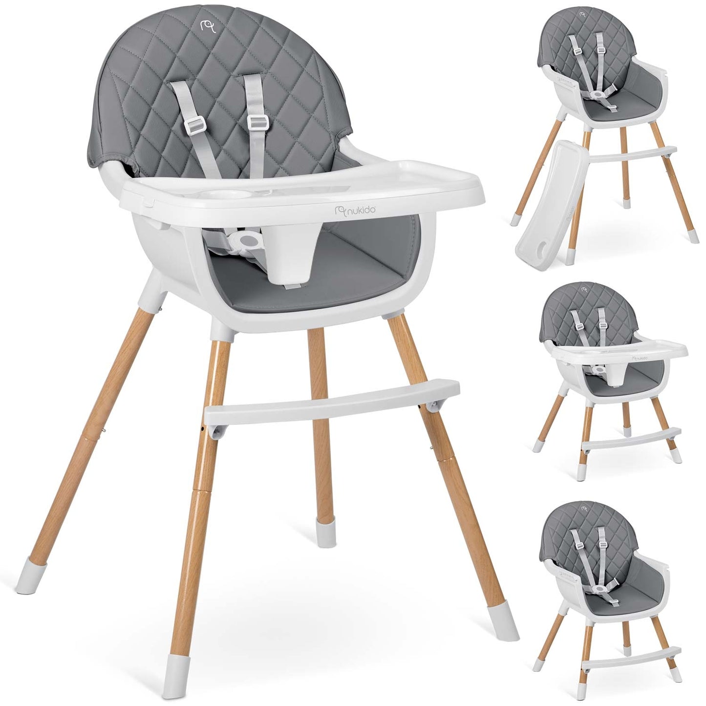 Gray Dining Chair for Children - Nukido Lilo