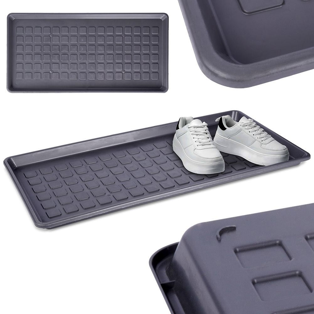 Gray Plastic Mat for Shoe Covers - Keep the Home Clean