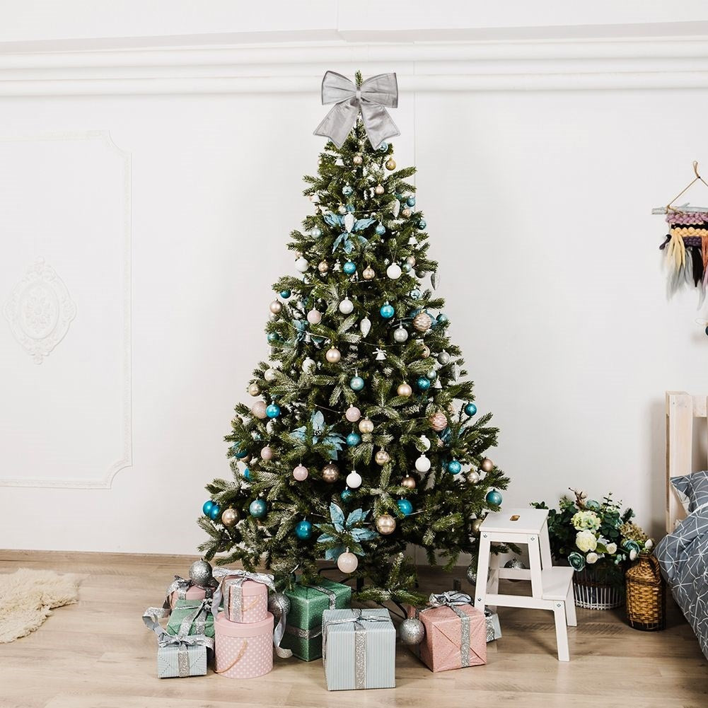 Gray Velvet Bow: Elegant Decoration for Christmas and Wreaths