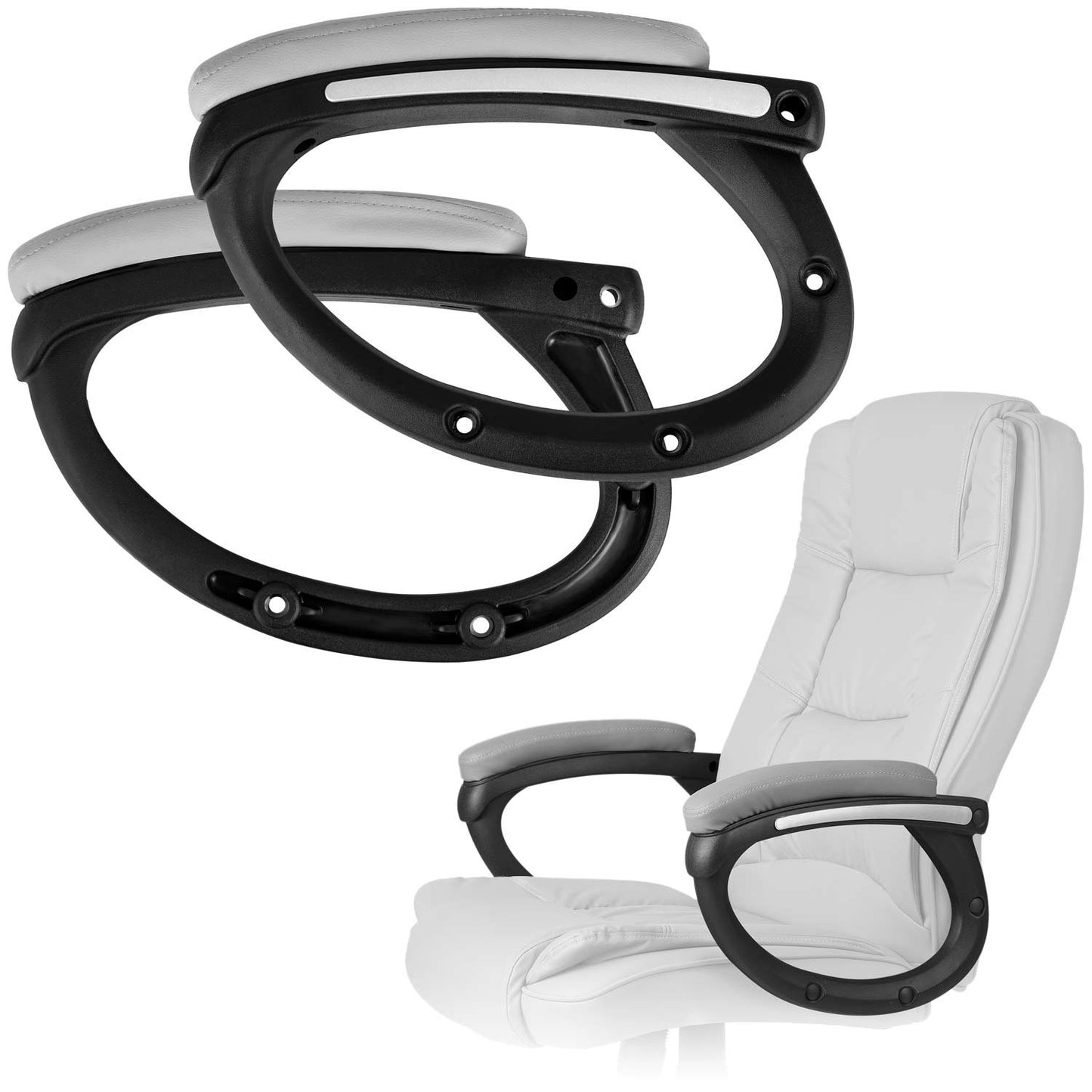 Gray armrests for Porto armchair