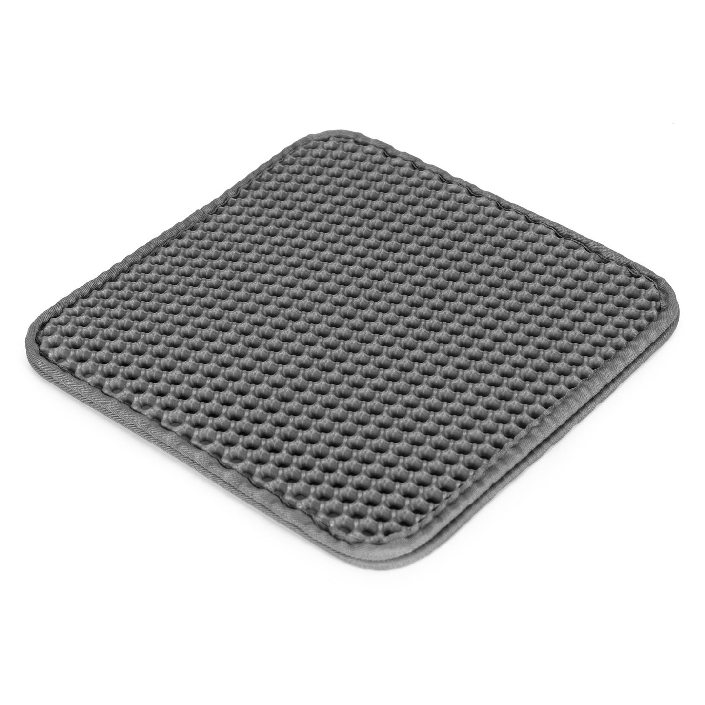 Gray double-layer cat litter mat