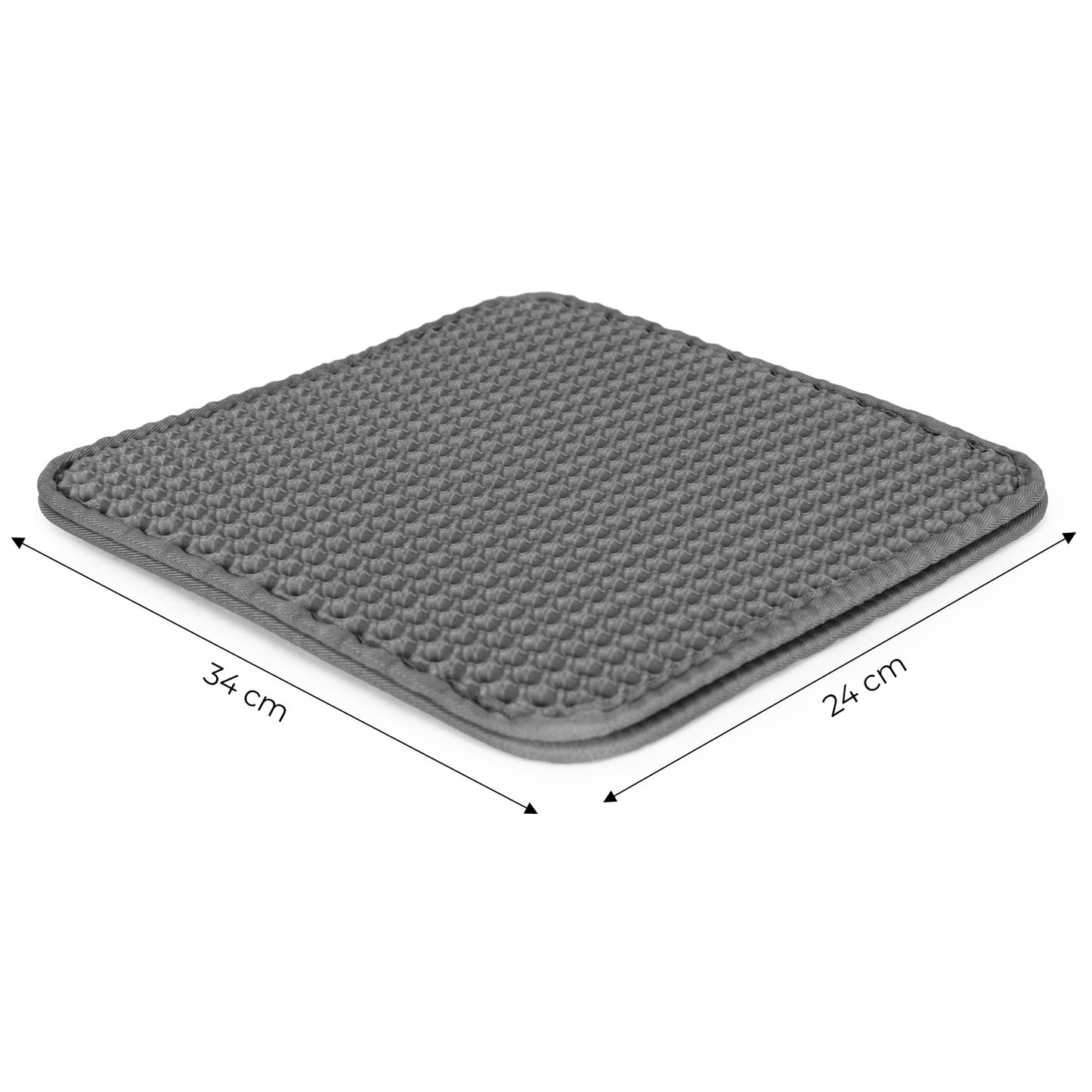 Gray double-layer cat litter mat