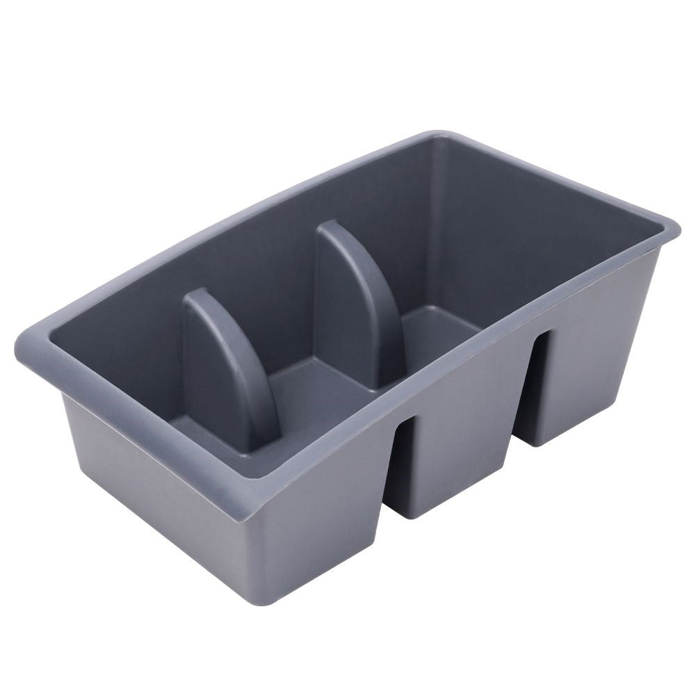 Gray storage box for plastic spice bags