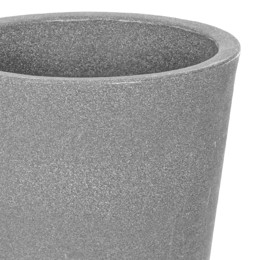 Gray weatherproof flower pot in stone imitation, height 55.5 cm