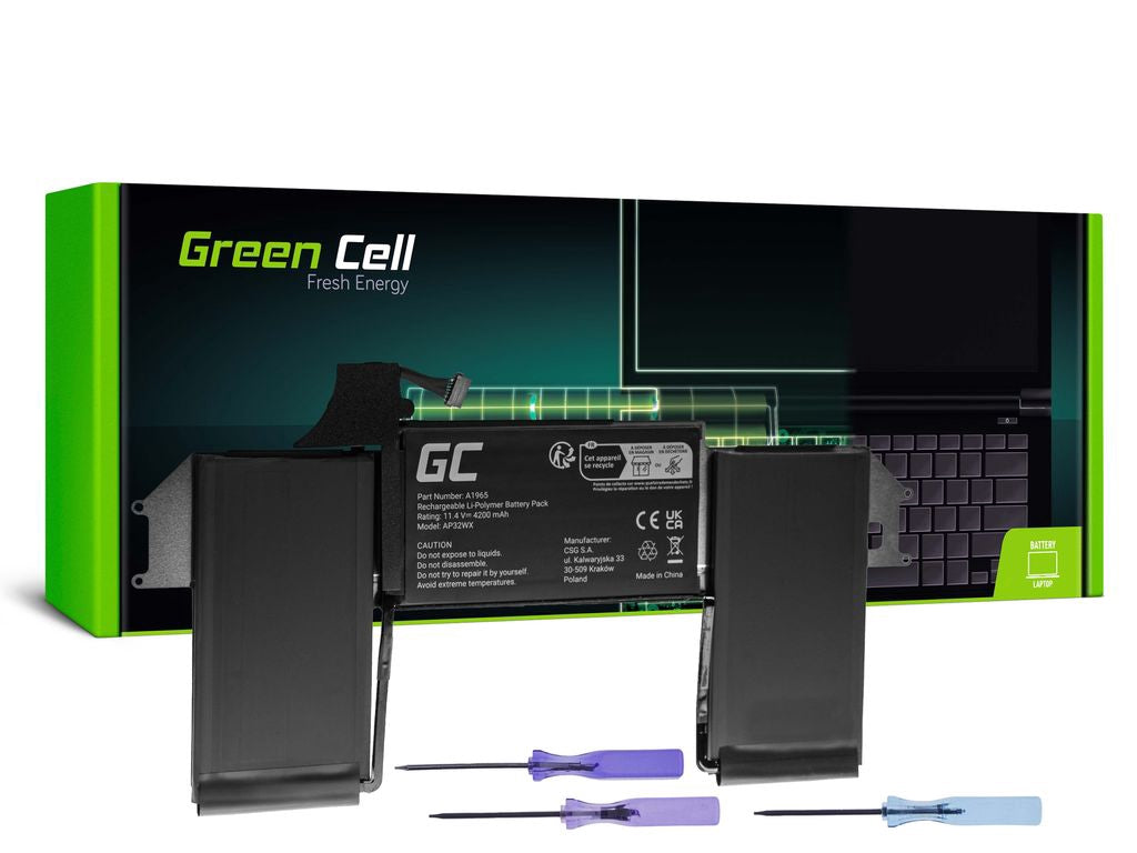 Green Cell A1965 Batteri för Macbook Air 13 A1932 A2179 (2018-2020)