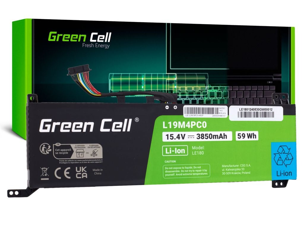 Green Cell Battery L19M4PC0 for Lenovo Legion 5P Series Laptops