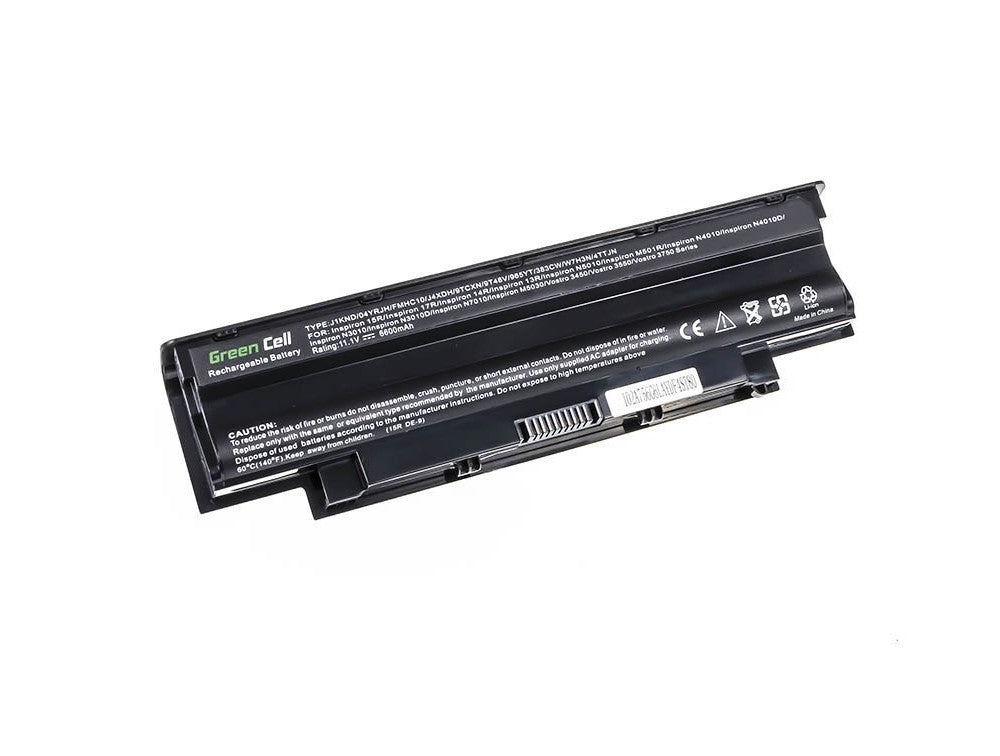 Green Cell Battery for Dell Inspiron 13R 14R 15R 17R Q15R, 11.1V 6600mAh