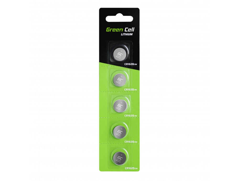 Green Cell CR1620 Batteries 70mAh, 3V, 5-pack